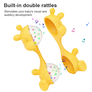 Mordedor de Silicona para Bebés de 0 a 24 <span class=keywords><strong>Meses</strong></span>, Libre de BPA, Calmante para las Encías y Juguete Sensorial con Sonajero - Product Image 2