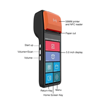 Baru Terminal POS seluler genggam untuk restoran Android kasir portabel dengan layar sentuh