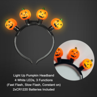 Grosir Headband Labu LED Kustom yang Berkedip Menyala dalam Gelap untuk Hadiah dan Perlengkapan Pesta Karnaval Halloween