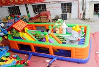 Château gonflable commercial avec toboggan sur le thème de l'éléphant, trampoline gonflable en PVC durable pour enfants