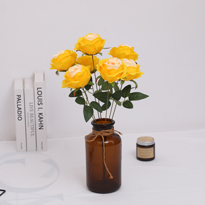 Ramo de Flores Artificiales de Rosa Perla de 7 Cabezas Pequeñas, Decoración Clásica para Mesa de Comedor, Decoración Clásica para Graduación - Product Image 4