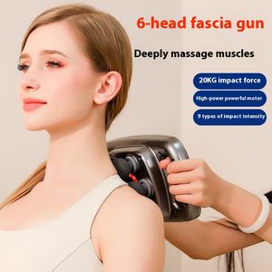 Pistola de fascia redonda multifuncional de seis cabezas para hombres y mujeres Nuevo masajeador vibratorio para relajación corporal - Product Image 3