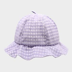 2025 Spring Summer New Plaid Lightcolor Fisherman Hat Cute Sunshade Casual <b>Sunscreen</b> Wavy Brim Bucket Sun Hat - Product Image 4