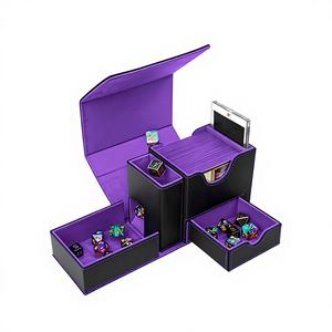 Boîte de rangement multifonctionnelle personnalisée en cuir PU pour cartes Yu-Gi-Oh <span class=keywords><strong>et</strong></span> Pokémon avec pochette individuelle <span class=keywords><strong>et</strong></span> tour à dés 130+ - Product Image 4