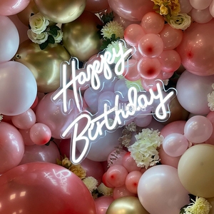 <span class=keywords><strong>Lumières</strong></span> néon LED personnalisées, 16 styles, enseigne néon Joyeux Anniversaire, fabriquées en acrylique transparent pour mariage, anniversaire ou fête en intérieur - Product Image 3
