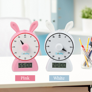 60 phút phim hoạt hình thỏ phòng tập thể dục trực quan tắm hẹn giờ Pomodoro nghiên cứu bàn hẹn giờ cho trẻ em trứng đếm ngược kỹ thuật số nhà bếp giờ - Product Image 3