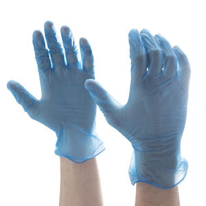 Gants jetables en vinyle pour le service alimentaire, longueur 24 cm, sans silicone, sans poudre, texture lisse aux bouts des doigts, personnalisables, non stériles - Product Image 3