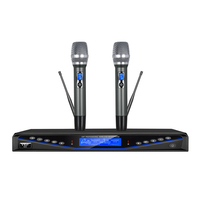 Microphone sans fil UHF True Diverstity Microphone karaoké Bonne qualité Noir Chant M30 Cravate de microphone sans fil professionnel