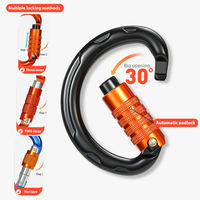 CLIWIZ CE Mousqueton d'escalade semi-circulaire 20kN à verrouillage automatique en aluminium aéronautique 7075 pour harnais de sécurité SGM7116TN3