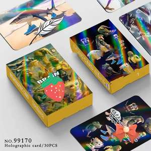 Version anglaise de Shanhaijing Laser Card Abstract Animal Wooden Sticked Man Wearing Shoes Shark Fusion Monster Card - Product Image 3