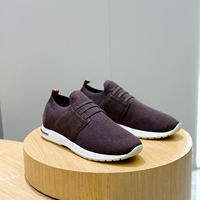 Baskets décontractées sportives pour hommes en cuir d'hiver, respirantes, en coton, à lacets plats, confortables, antidérapantes avec caractéristiques souples et durables