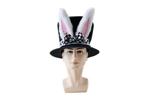 Factory Direct White Easter Bunny Ear Hat with Necktie Rabbit <strong>Nose</strong> Pocket Watch Plush Costume Props for a <strong>Happy</strong> Easter - Product Image 2