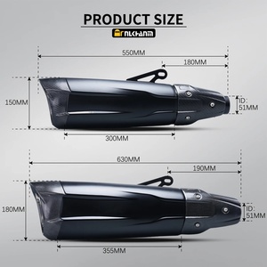 51mm Universele AK Motorfiets Uitlaatdemper DB Killer Stalen Constructie S100RR Z900 R6 ZX6R 660 Motocross Motorfiets Modellen - Product Image 2
