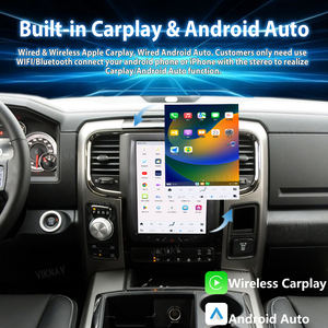 AOONAV Lecteur multimédia GPS de voiture <span class=keywords><strong>Android</strong></span> 9.1 à grand écran vertical pour Dodge RAM 1500 2014-2018 GPS de voiture Navi Navigation Radio Ste - Product Image 3