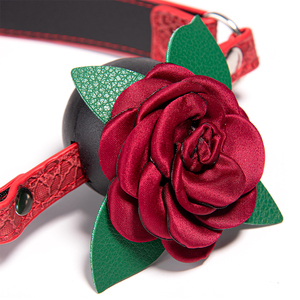 सेक्स टॉय चमड़े का बेल्ट बंधन लॉक सॉफ्ट सिलिकॉन बॉल गैग मुंह गैग - Product Image 2