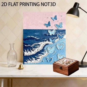 Xixi Custom Diamond Pearl Painting Kit-Crystal Art Landscape Modern Design DIY <b>Canvas</b> <b>Frame</b> for Parties Engagements Gifts - Product Image 3