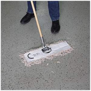 "18x3 In. Microfiber Rectangle <b>Mop</b> Pad for Boardwalk BWK1018 with 360 <b>Rotating</b> Plastic Basket-White" - Product Image 4