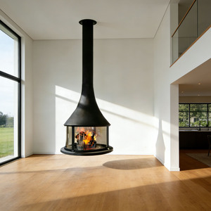 Cheminée suspendue à <span class=keywords><strong>bois</strong></span>, brûleur à <span class=keywords><strong>bois</strong></span> suspendu sur mesure, MOQ 1 pièce, livraison mondiale - Product Image 6