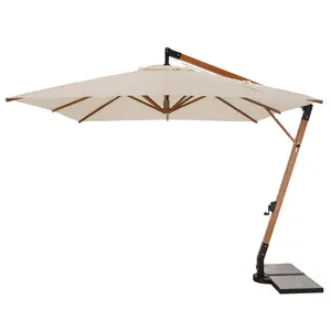 Tuin Patio Parasol Strand Café Hotel Luxe Outdoor Commerciële Cantilever Parasol Groot Formaat Hangende Zon Romeinse Paraplu
