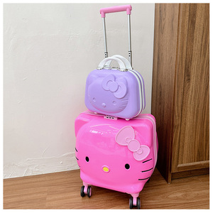 20 pollici Kawaii Kt gatto valigia da viaggio quattordici pollici custodia cosmetica grande capacità Multi-funzionale bagaglio per i bambini - Product Image 4
