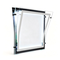 Boîtes lumineuses publicitaires en acrylique laser double face LED créatives, mini boîtes lumineuses de bureau intelligentes pour la promotion des entreprises