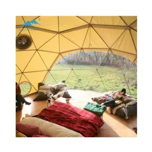 6M 8M 10M Custom PVC Festzelt Hotelzimmer Haus Resort Garten geodätische Kuppel geformt Zelt