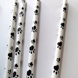 Pajitas de papel con estampado de pata de Mascota de diseño especial de calidad fuerte para Decoración - Product Image 3