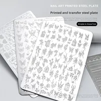 Nouvelle plaque de stamping pour nail art, motif grille de transfert en dentelle creuse française, modèle NSP-030 Zhejiang