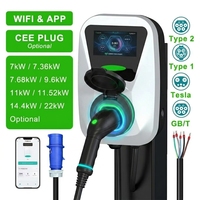 Chargeur de véhicule électrique standard européen 7 kW, type 2 AC 22 kW 380 V, station de recharge pour véhicules à énergie nouvelle domestique, chargeur EV
