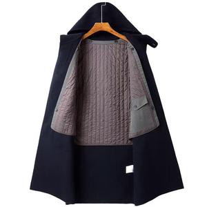 Áo khoác nam chất lượng cao, may đo theo yêu cầu, kiểu dáng mới, áo khoác măng tô thường ngày và áo khoác len dáng duffle, có nhiều size lớn, đóng khuy. - Product Image 4