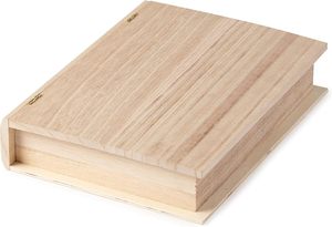 Buch förmige hölzerne Aufbewahrung boxen Unfertige hölzerne Bücher <span class=keywords><strong>box</strong></span> Dekorieren Sie Holzkiste für Schmuckstücke - Product Image 4