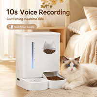 Distributeur automatique de nourriture pour animaux domestiques 5L (nourriture) 4L (eau) avec programmation de l'alimentation et verrouillage automatique
