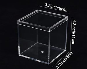 Boîte de rangement pour épices de cuisine, moderne, multifonctionnelle, empilable, en acrylique transparent, ensemble de récipients carrés avec couvercle, moulé par injection, qualité alimentaire - Product Image 3
