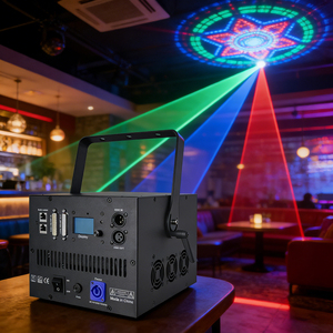 Outdoor DJ Aluminum Laser Light 15W RGB Full Color DMX512 for APP Sound Activated Night Club Rated Disco Party Laser Projector - Product Image 1