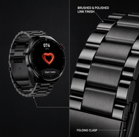   Montre connectée avec moniteur de fréquence cardiaque, paiement hors ligne, cadran rond, montre de sport pour homme, montre connectée pour les affaires quotidiennes