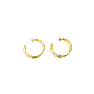 Aros de Moda en Acero Inoxidable 316L con Baño de Oro PVD, Sostenibles y Resistentes - Product Image 1