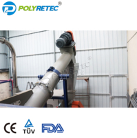 Ligne de lavage et de séchage de bouteilles en PET contrôlée par PLC Polyretec, séparateur et décolleur d'étiquettes |   Recyclage automatique des déchets plastiques PET