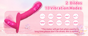 Vibromasseur électrique portable sans fil rechargeable à 10 fréquences de vibration pour femmes et couples lesbiens - Product Image 6