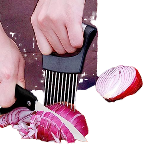 Aguja de cebolla de acero inoxidable duradera, mango cómodo, herramienta de corte de cocina, operación Manual, asistente de rebanada de alimentos - Product Image 4