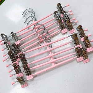 Perchero para pantalones con revestimiento de plástico, pinza para pantalones, antideslizante, que no deja marcas, colgador de ropa para el hogar, perchero de acero inoxidable para pantalones y faldas - Product Image 1