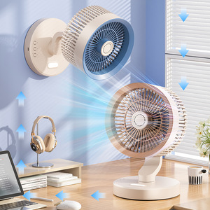 <b>Wall</b> Mounted Fan 7.0-9.9 In Oscillating Air Cooling Fan For Home Office <b>Desk</b> With Night Light And Aroma Diffuser - Product Image 1