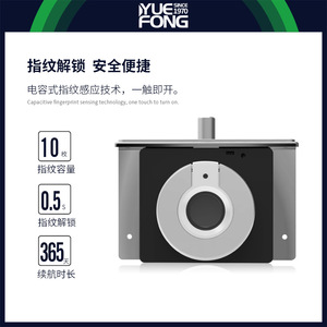 Yuefeng Fingerprint Jewelry <b>Box</b> <b>Lock</b> Gold Zinc Alloy Modern Simple Home Storage Organizer 80x52.5x19.2mm - Product Image 5