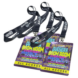 OEM短いリードタイムズ環境に優しい昇華印刷パターンランヤードカスタマイズロゴPVCイベントバッジVip Pass IDカード - Product Image 3