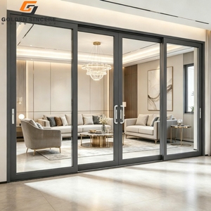 GS Aluminum Frame Double Tempered Glass <b>Sliding</b> Door for Balcony and <b>Indoor</b> Space Partition - Product Image 4