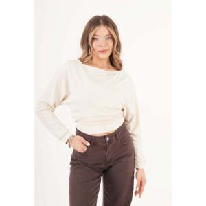 Women's <b>Batwing</b> Sleeve Blouse Thin Fabric with Stone Embellishment Wholesale Knit <b>Tops</b> - Product Image 3