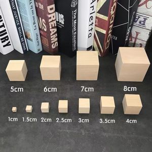 Bloques de cubo artesanales DIY de <span class=keywords><strong>pino</strong></span> cuadrado estilo de diseño Art <span class=keywords><strong>Deco</strong></span> para colgar para decoración de Baby Shower y fabricación de rompecabezas - Product Image 2