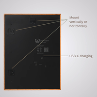 Cadre photo en bois 13,3 pouces avec écran E-Paper WiFi, cadre photo intelligent pour décoration murale