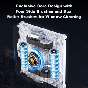 <b>Cleaning</b> Robot Liectroux S9,with 2 Roller <b>Brushes</b>,6-way Water Pump Spray,10kpa,frameless Works,app Control,voice Prompts <b>Window</b> - Product Image 2