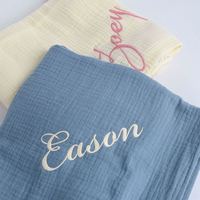 Broderie 100% mousseline coton couverture Boho glands 43x43 pouces unisexe bébé Swaddle couverture