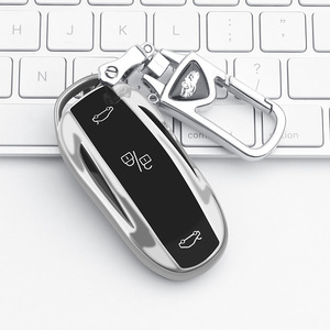 ปลอกหุ้มกุญแจหรูหราพร้อมพวงกุญแจสำหรับ <span class=keywords><strong>Tesla</strong></span> Model x S Y เคสป้องกันกุญแจอุปกรณ์เสริมอัจฉริยะสำหรับกุญแจ <span class=keywords><strong>Tesla</strong></span> Model 3 - Product Image 4